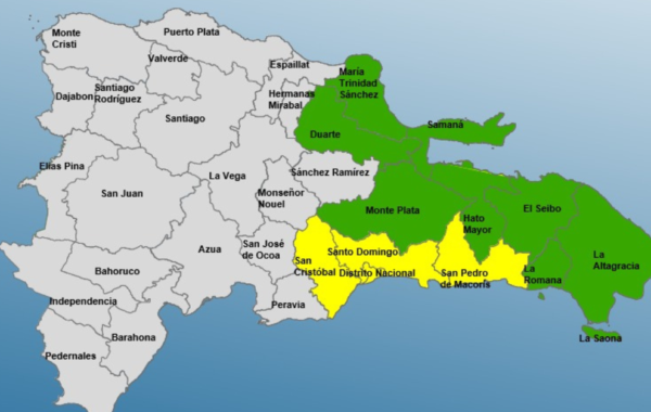 COE amplía niveles de alerta en 12 provincias por vaguada