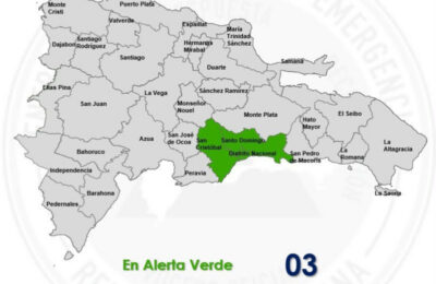 COE coloca al Gran Santo Domingo y San Cristóbal en alerta verde por lluvias