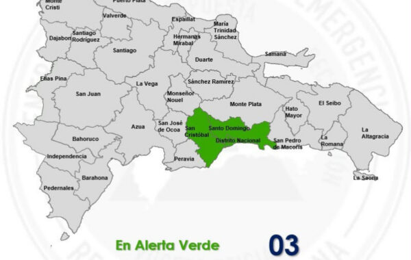 COE coloca al Gran Santo Domingo y San Cristóbal en alerta verde por lluvias