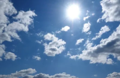 Indomet prevé un domingo con nubes dispersas y bajas probabilidades de lluvia
