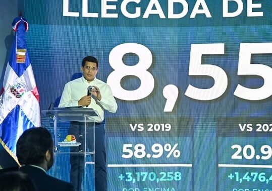 RD recibe más 8.5 millones de visitantes hasta agosto