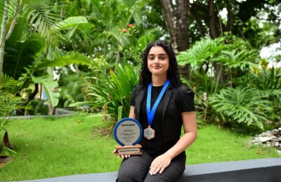 Estudiante del INTEC gana primer lugar en concurso de diseño editorial de Banfondesa