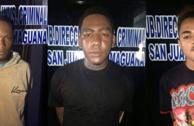 Tres hombres requeridos por la justicia se entregan voluntariamente a la Policía Nacional en San Juan