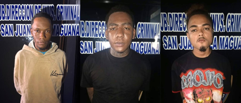 Tres hombres requeridos por la justicia se entregan voluntariamente a la Policía Nacional en San Juan