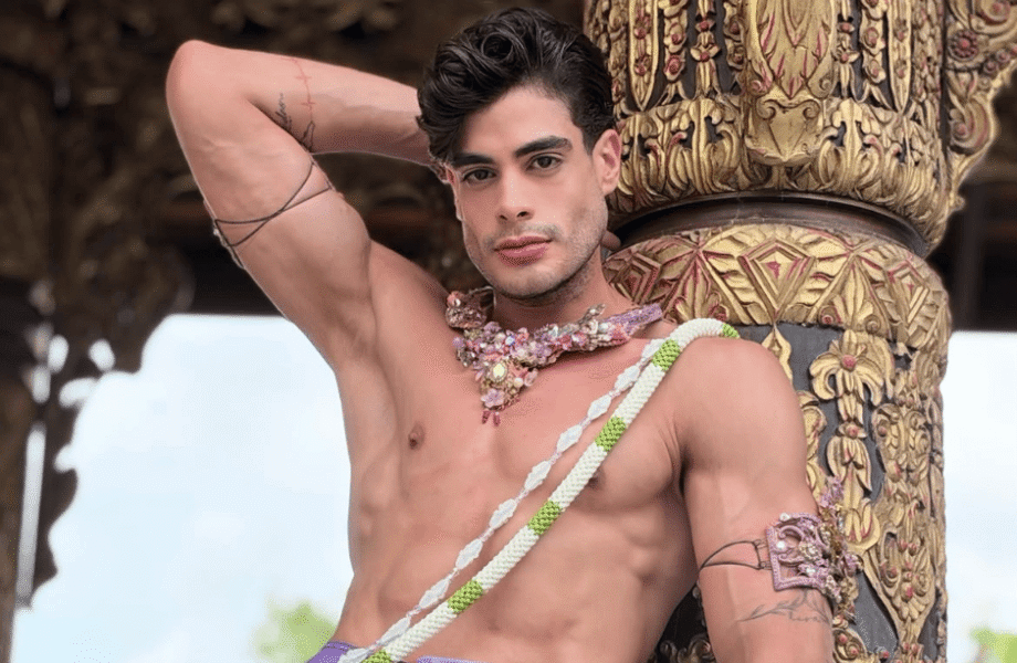 Bray Vargas desfila en el Mister Global 2026 y lleva la bandera dominicana a Tailandia