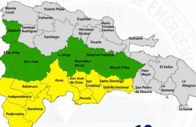COE mantiene 17 provincias en alerta amarilla y verde por las lluvias