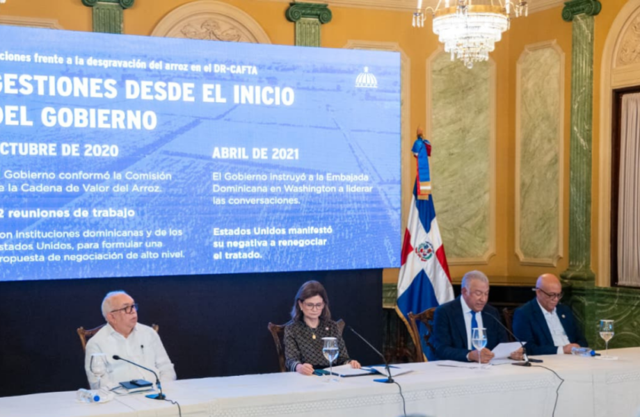 Gobierno de República Dominicana continuará defendiendo con firmeza la producción de arroz ante Estados Unidos