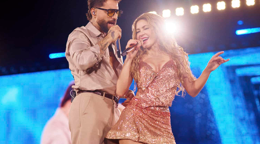 Maluma se une nuevamente a Shakira para cerrar por todo lo alto su residencia en Madrid