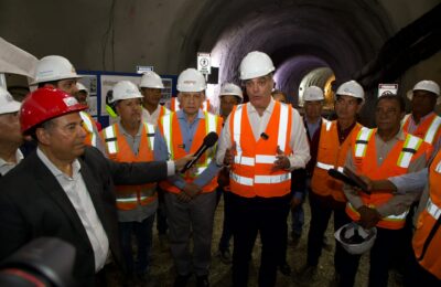 Presidente Abinader supervisa túnel pluvial de la avenida Luperón para evitar inundaciones en la zona
