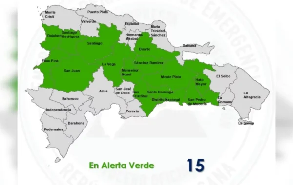 COE amplía alerta verde a 15 provincias por incidencia de vaguada
