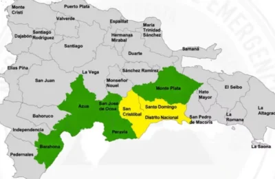 COE eleva alerta en ocho provincias por fuertes lluvias y riesgo de inundaciones